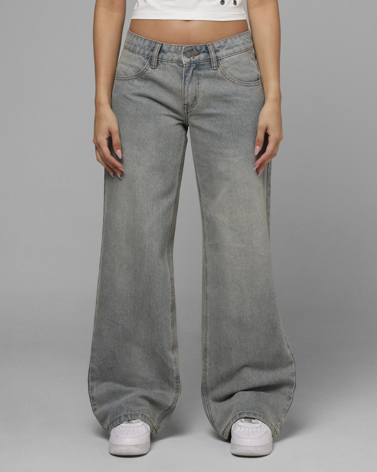 Loiter Women's Low Waisted Baggy Denim Jeans