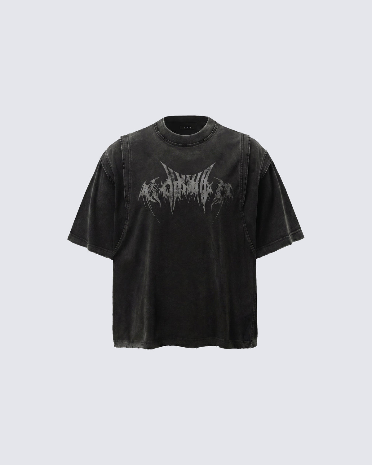 KIIKIO-Washed Vintage Graphic T-Shirt