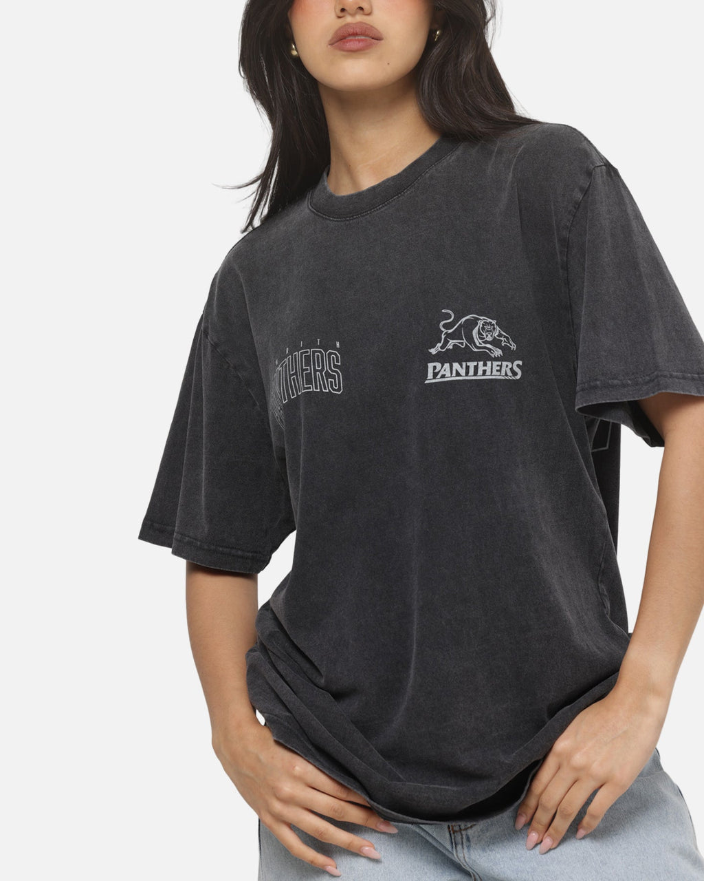 Bleacher Athletic Penrith Panthers NRL Attrition Washed T-Shirt Black