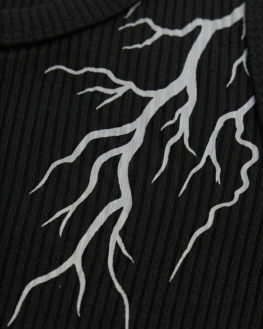 LIGHTNING Series | Camiseta sin mangas de canalé de estilo urbano