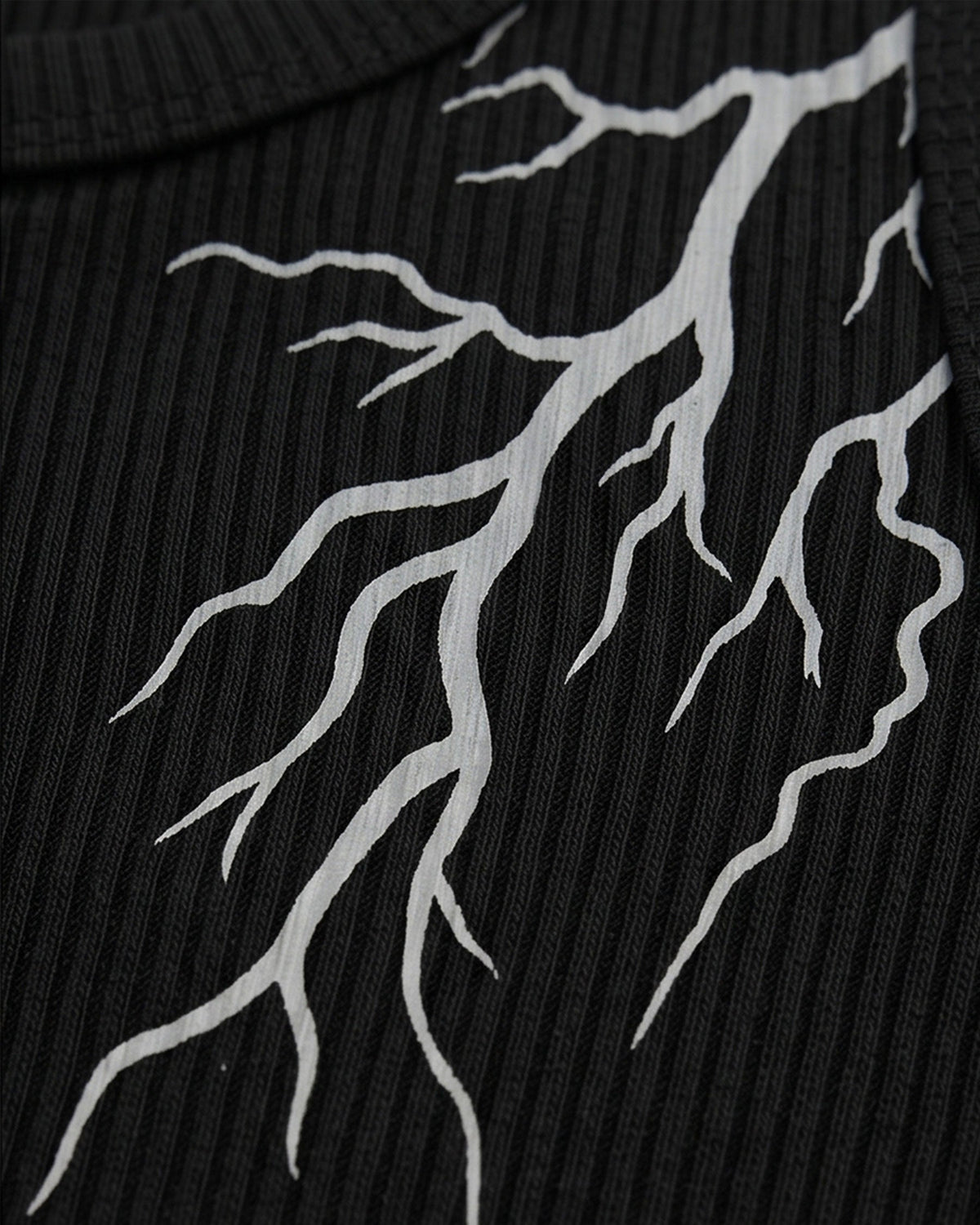 LIGHTNING Series | Camiseta sin mangas de canalé de estilo urbano