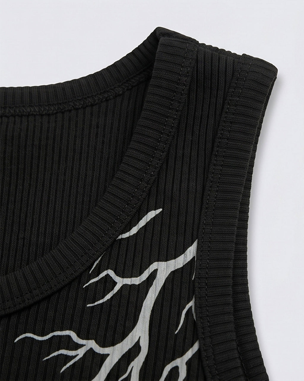 LIGHTNING Series | Camiseta sin mangas de canalé de estilo urbano