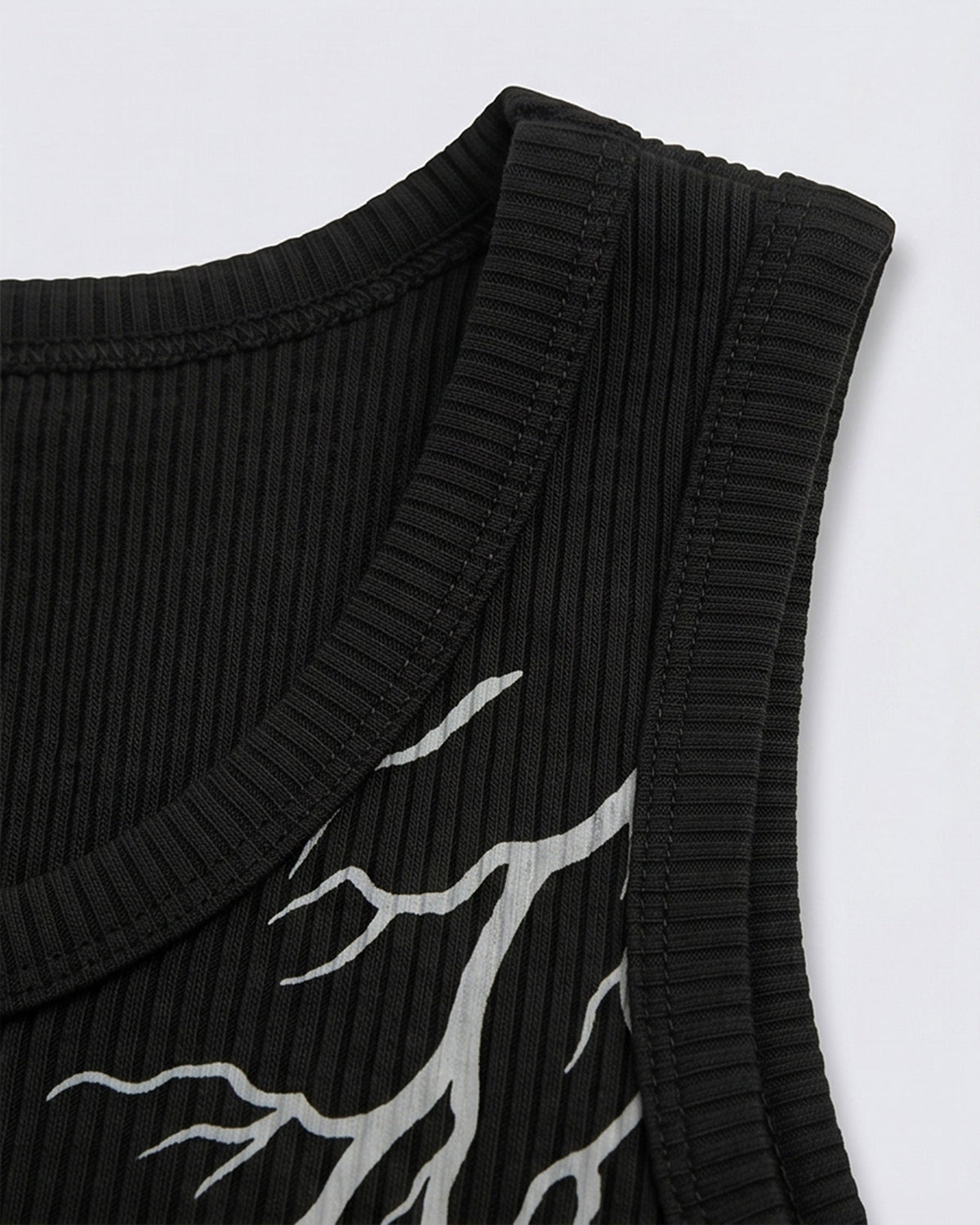 LIGHTNING Series | Camiseta sin mangas de canalé de estilo urbano