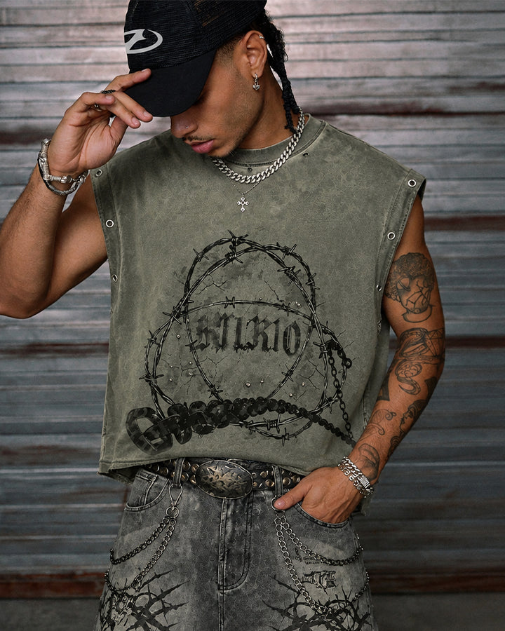 KIIKIO Gothic Distressed Vest