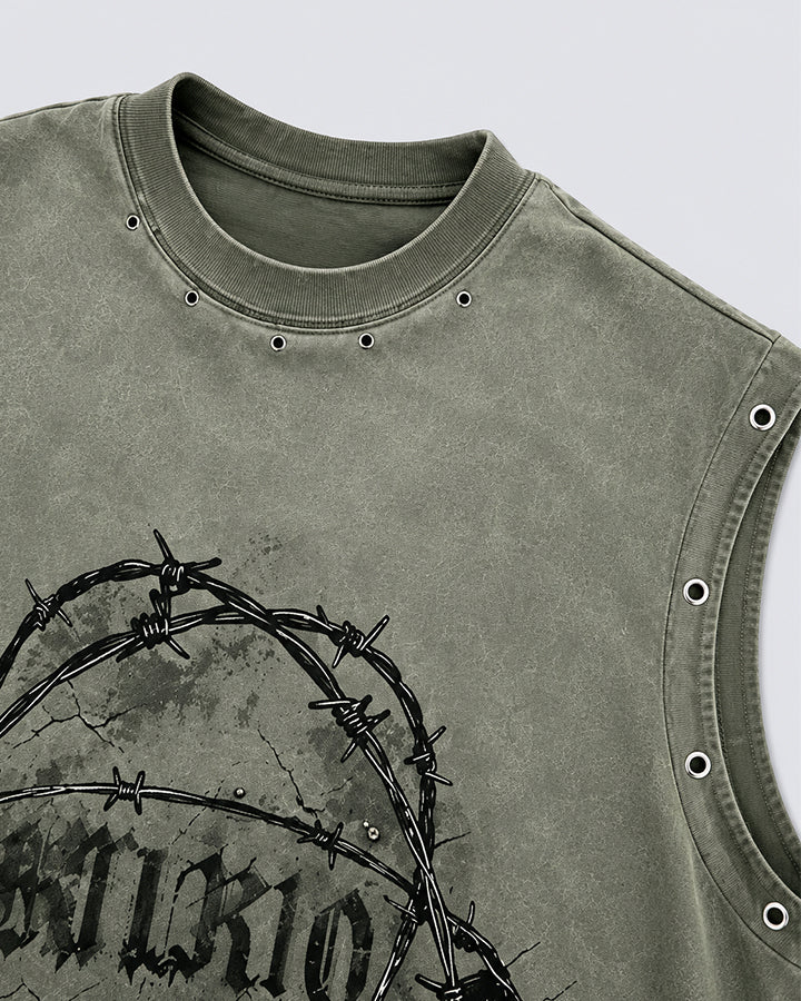 KIIKIO Gothic Distressed Vest