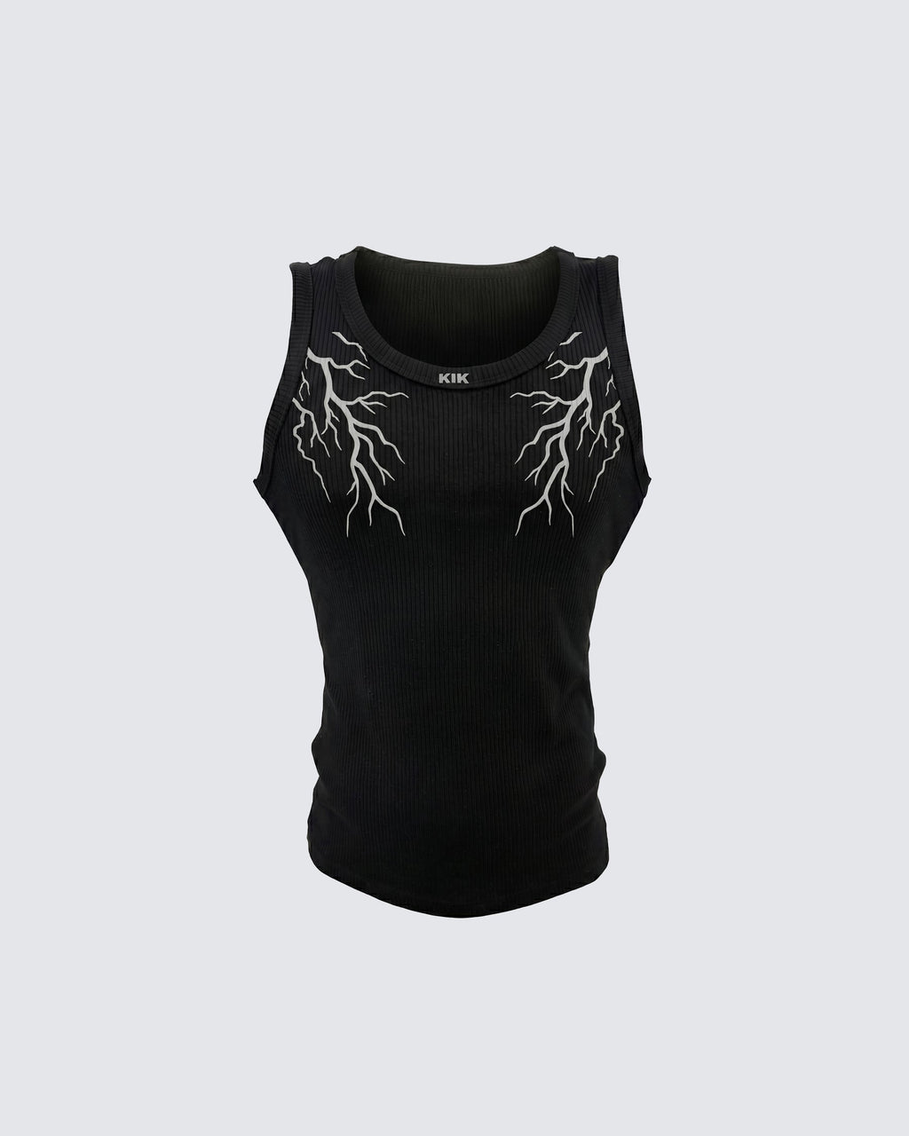 LIGHTNING Series | Camiseta sin mangas de canalé de estilo urbano