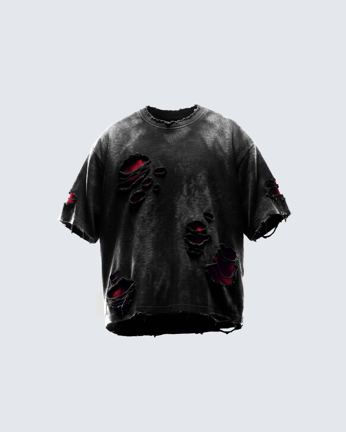 KIIKIO RED RUST Series | Distressed Oversized T-Shirt