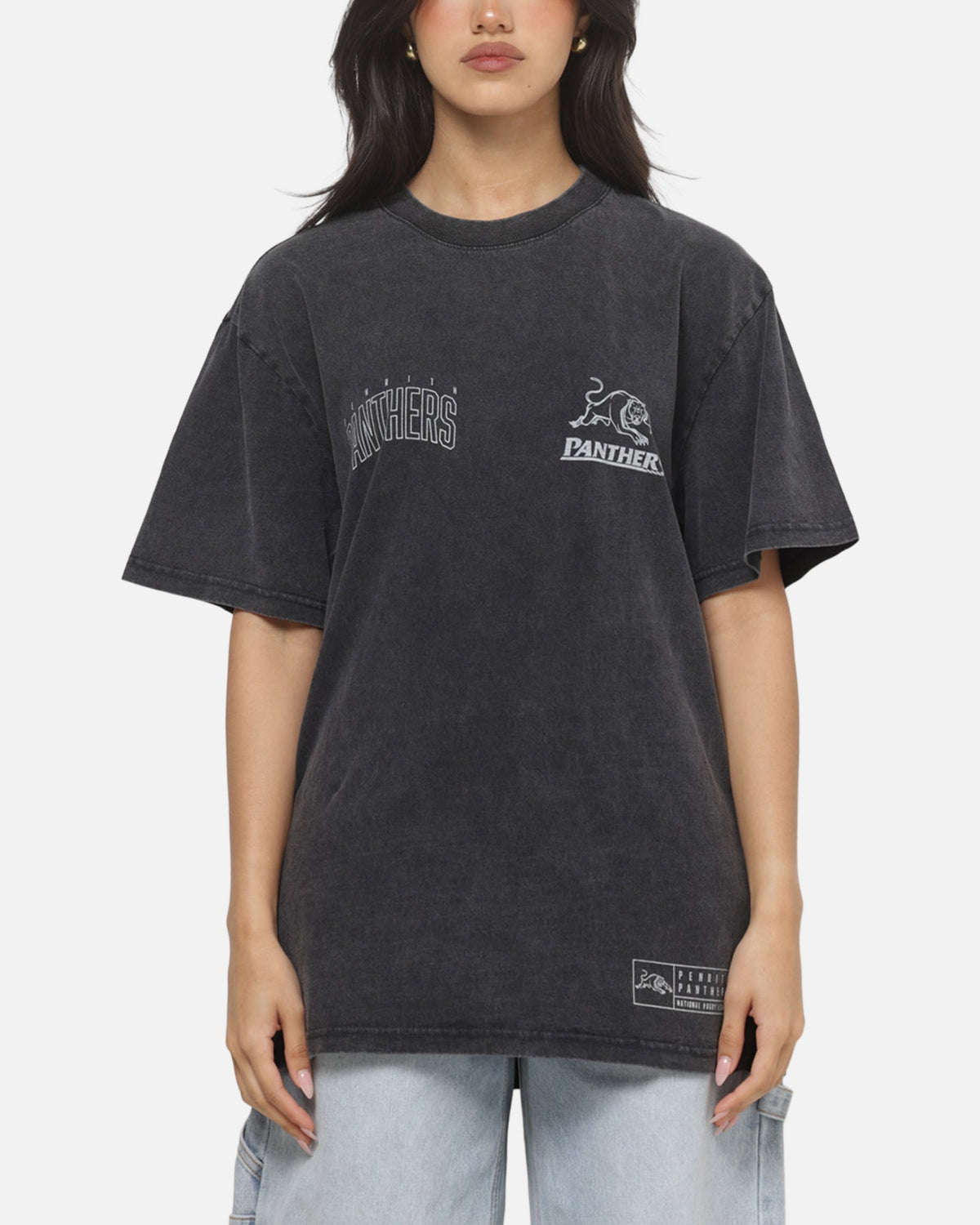 Bleacher Athletic Penrith Panthers NRL Attrition Washed T-Shirt Black