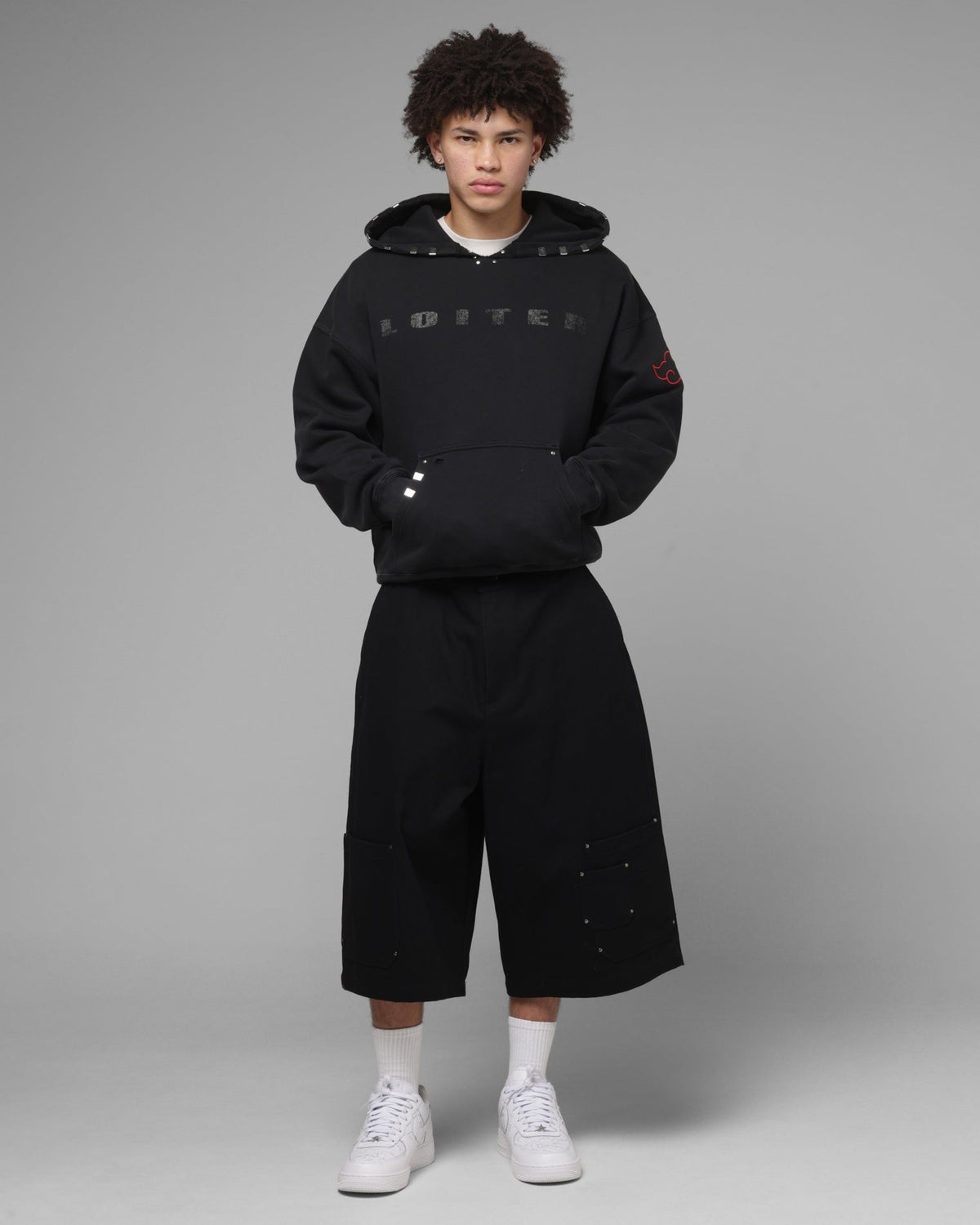 Loiter x Naruto Pain Distressed Hoodie