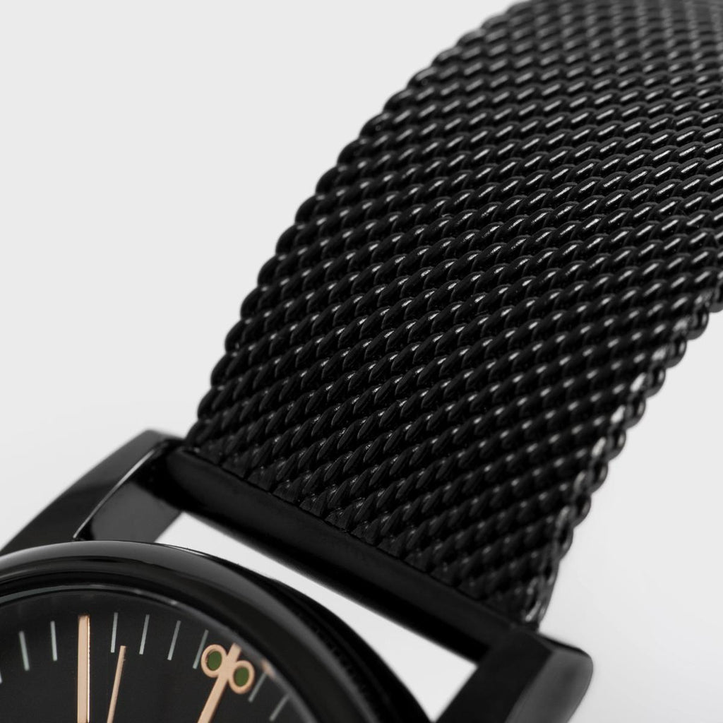 Reloj de malla de acero para hombre