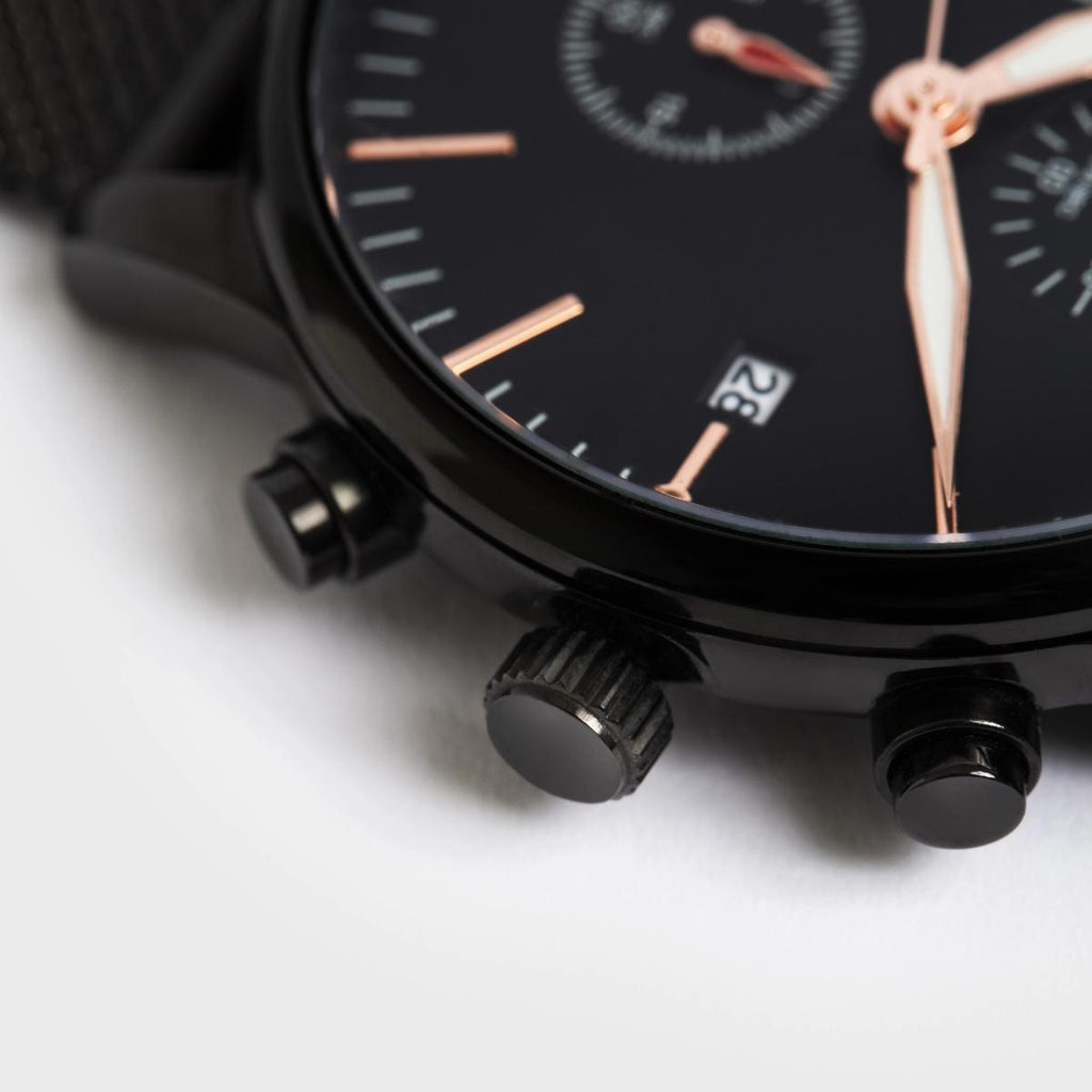 Reloj de malla de acero para hombre