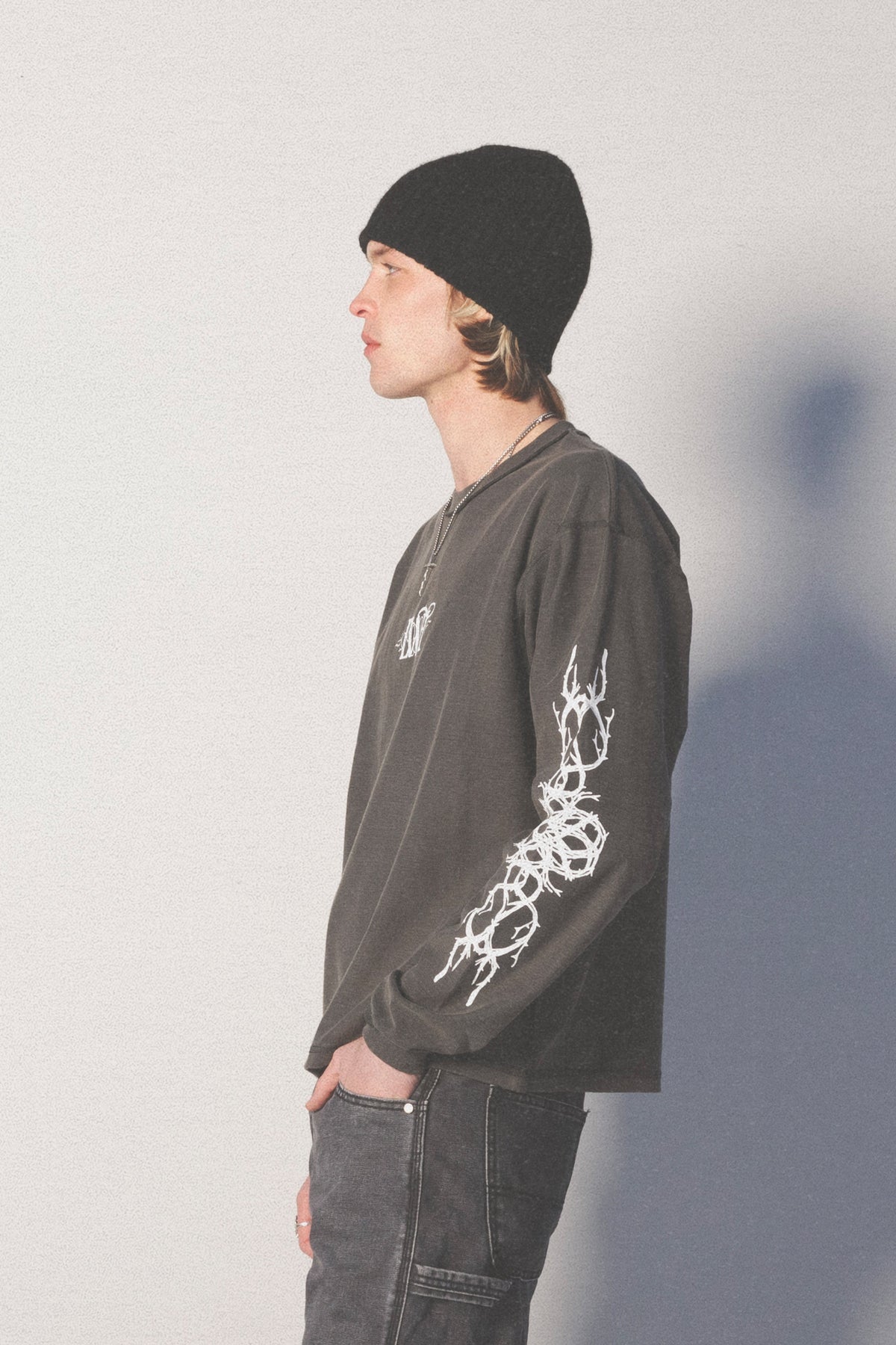 LWH Thorn Logo L/S Tee - Vintage Black