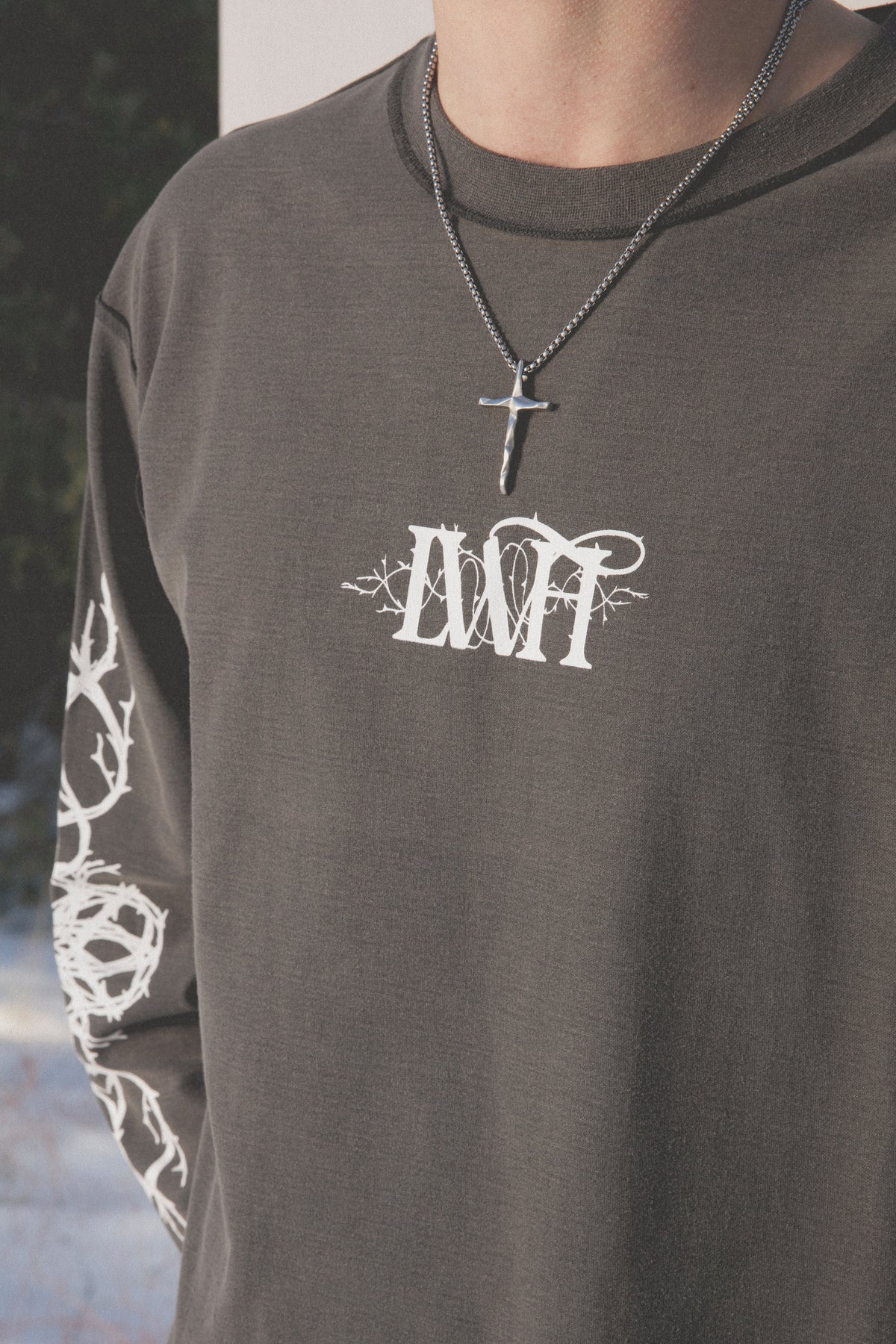 LWH Thorn Logo L/S Tee - Vintage Black