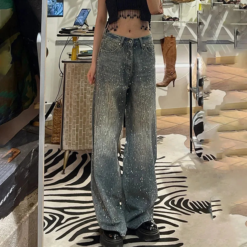Women's Star Patchwork Denim Pants