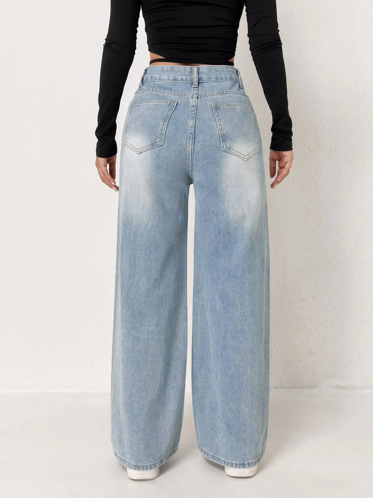 Light Blue Wide-Leg Jeans
