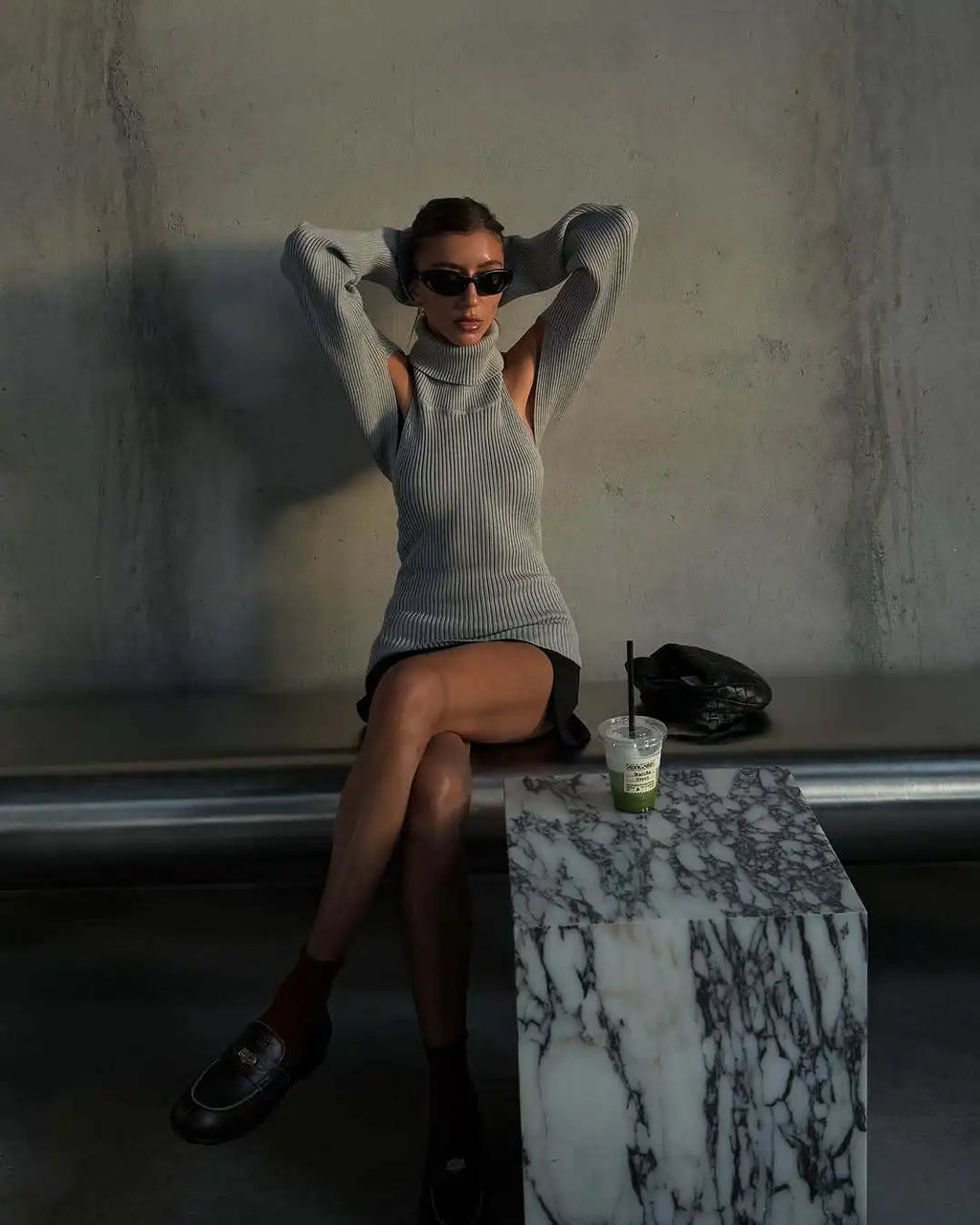 Women's Backless Turtleneck Knit Vest
