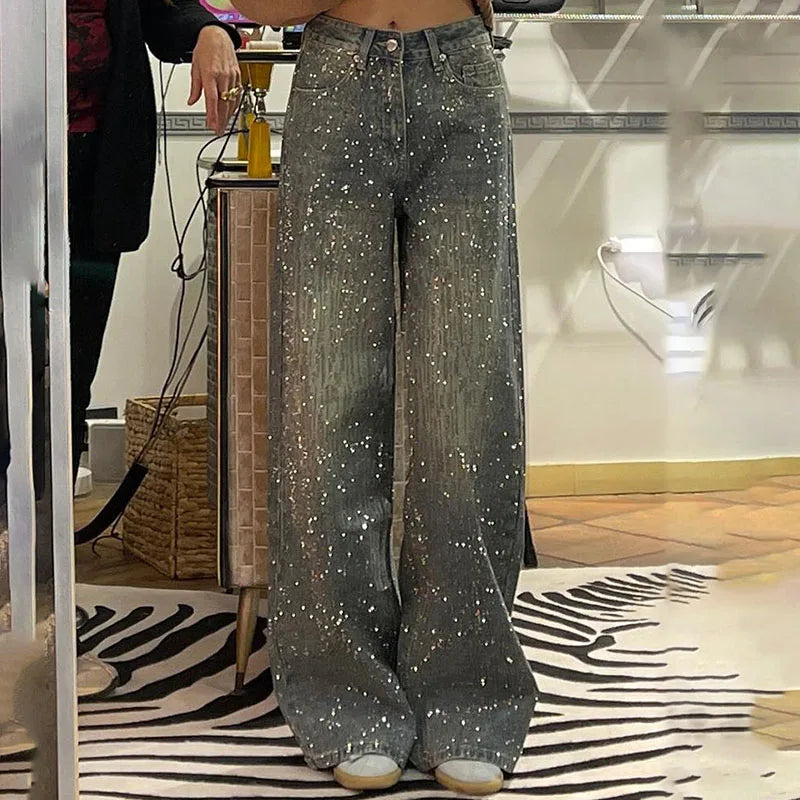 Women's Star Patchwork Denim Pants