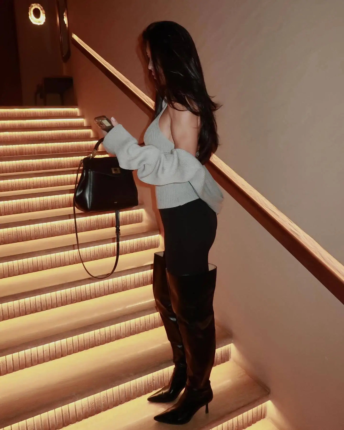Women's Backless Turtleneck Knit Vest