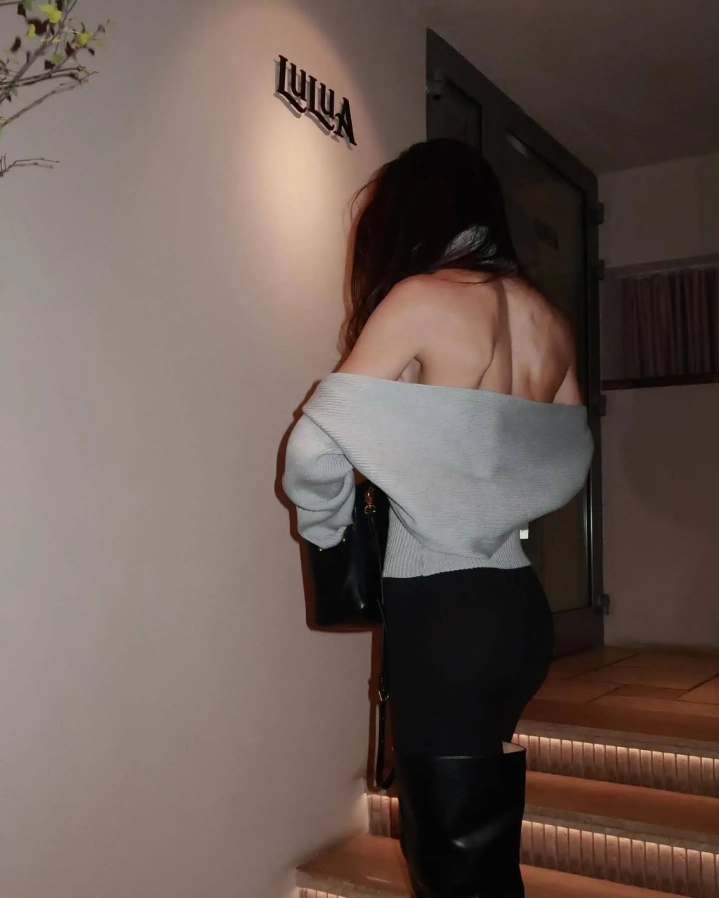 Women's Backless Turtleneck Knit Vest