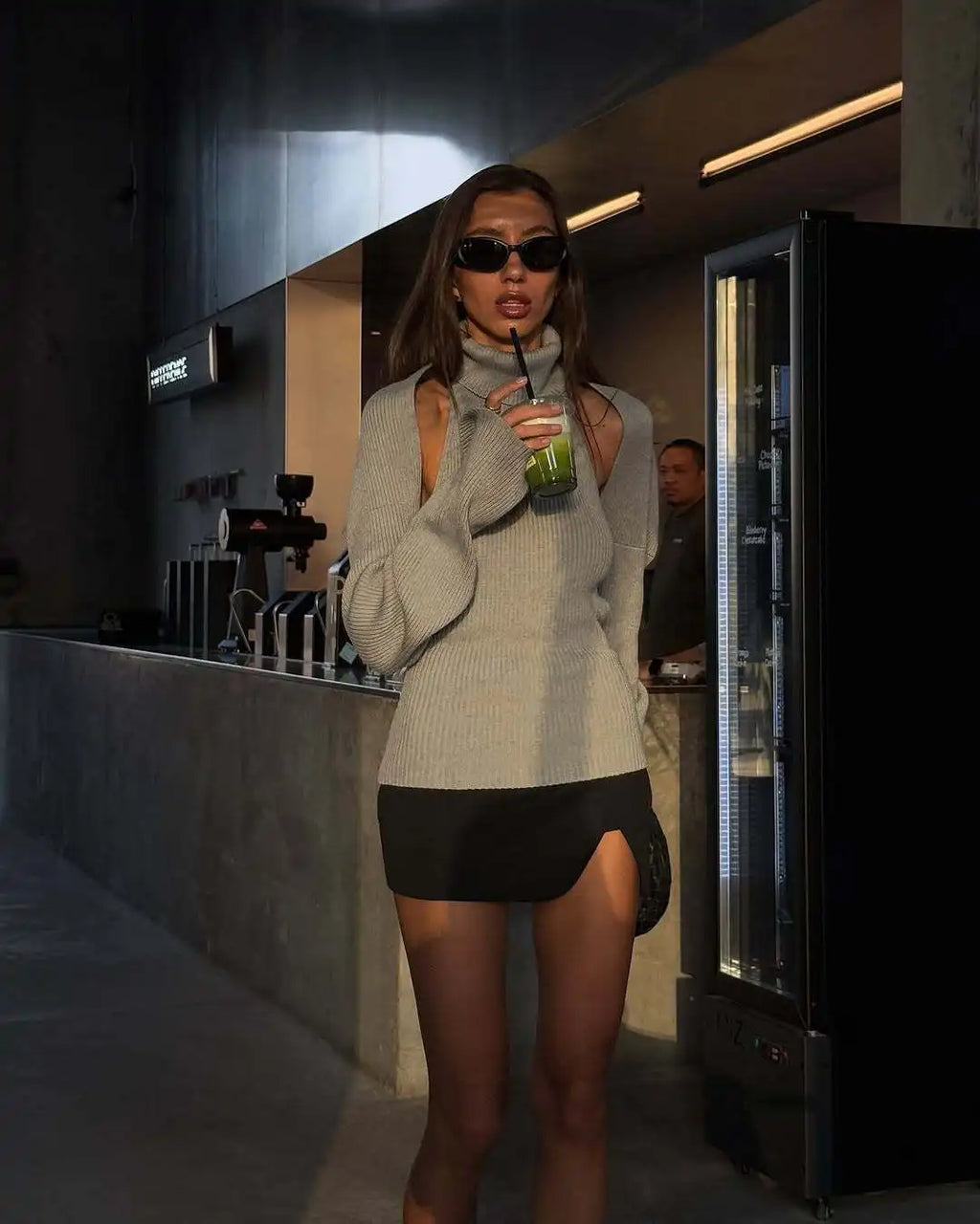 Women's Backless Turtleneck Knit Vest