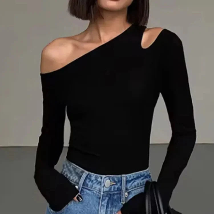 Women's Long Sleeve Off-Shoulder Top