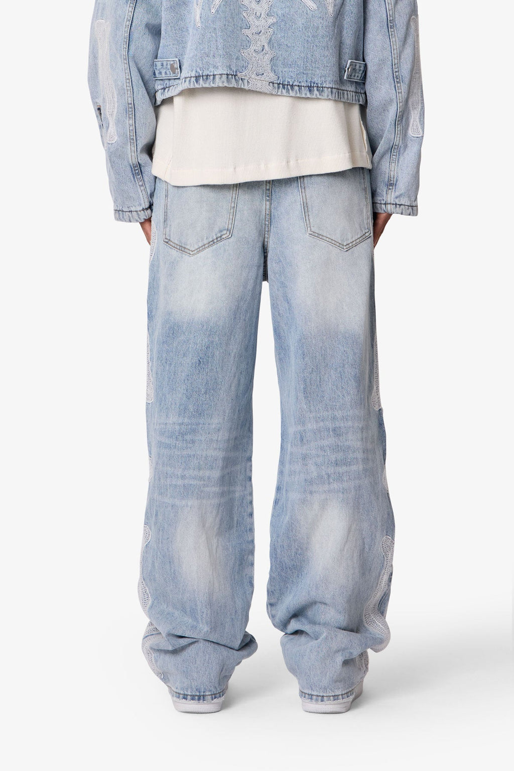 Skeleton Ultra Baggy Denim - Washed Blue