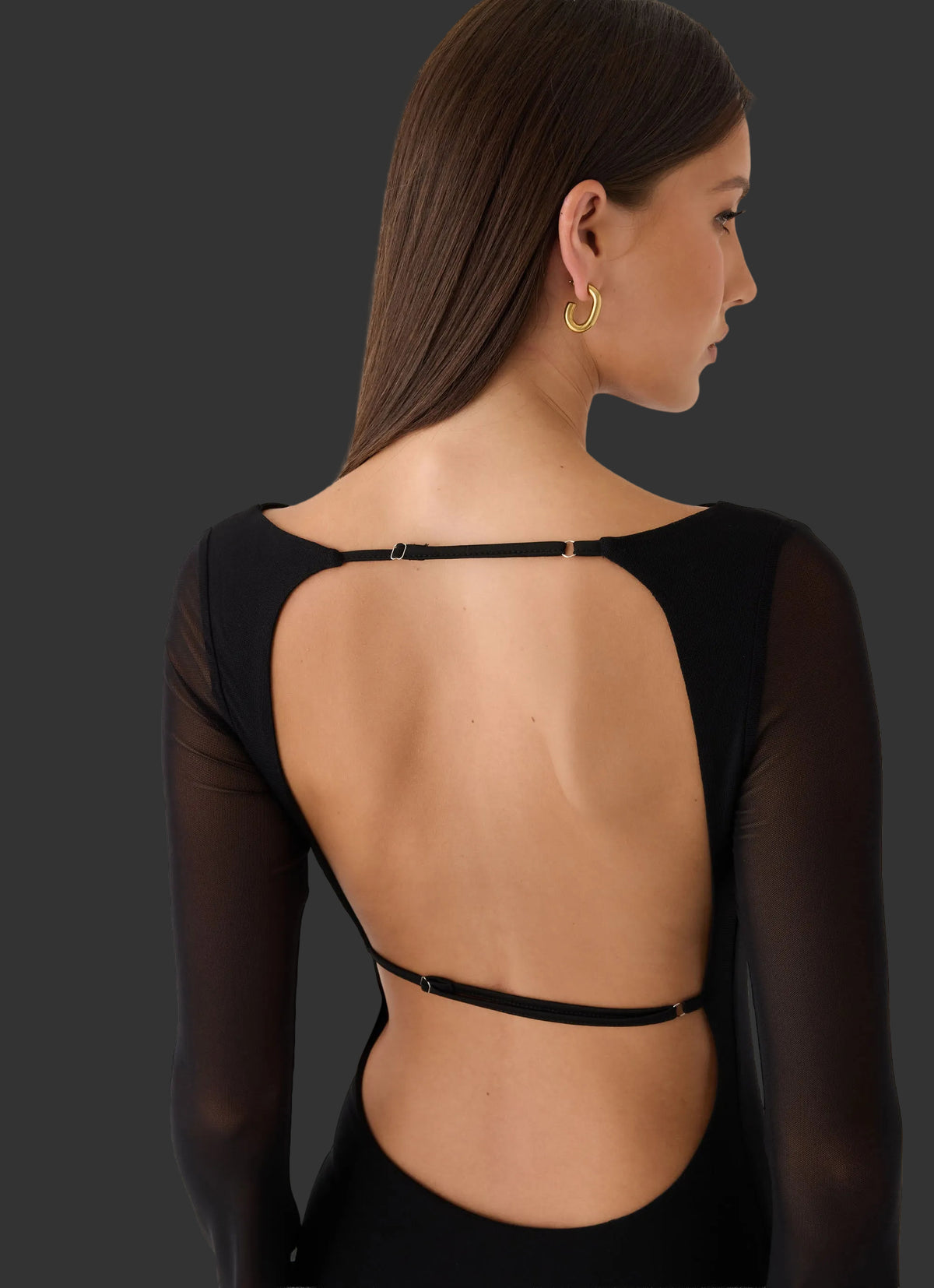 The After Party Backless Maxi Dress - Black