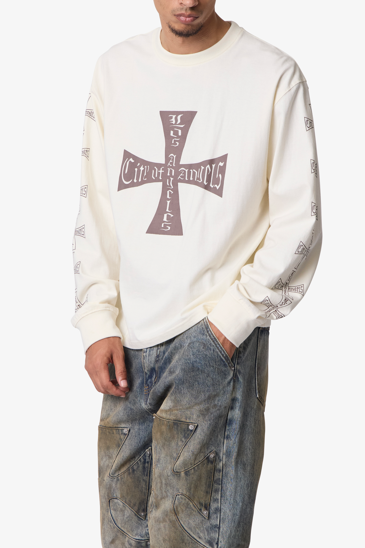 Washed LA L/S Tee - Off White