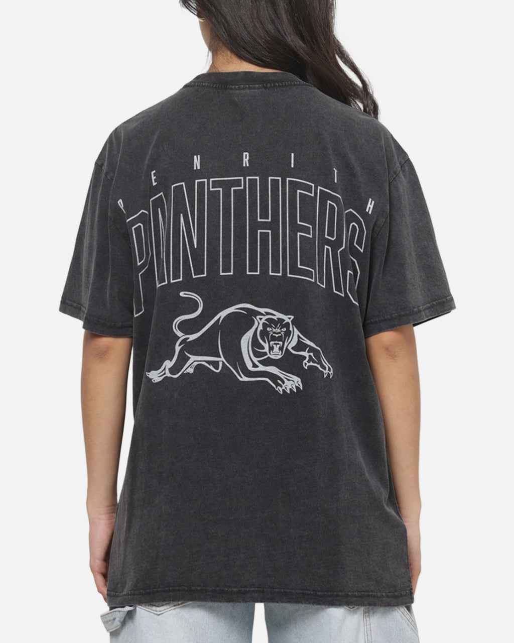 Bleacher Athletic Penrith Panthers NRL Attrition Washed T-Shirt Black