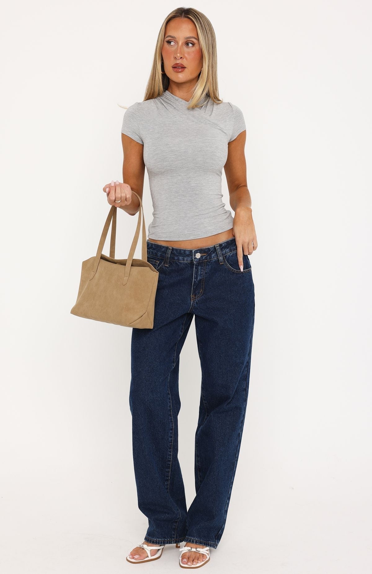 Just Can't Resist Short Sleeve Top Grey Marle
