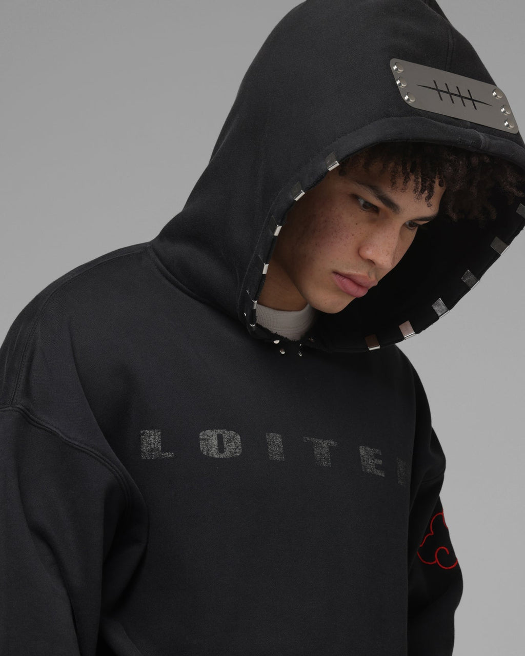 Loiter x Naruto Pain Distressed Hoodie