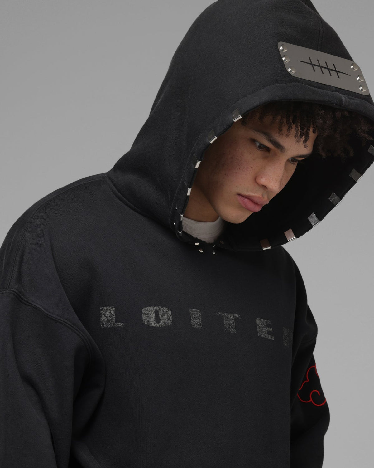 Loiter x Naruto Pain Distressed Hoodie