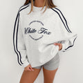 Lights Are Shining Oversized Drop Shoulder Sweater Grey Marle
