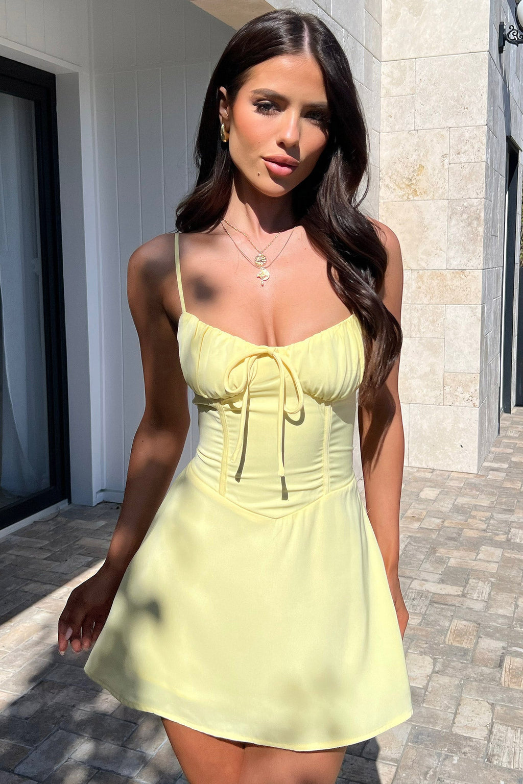Magdalena Mini Dress - Yellow