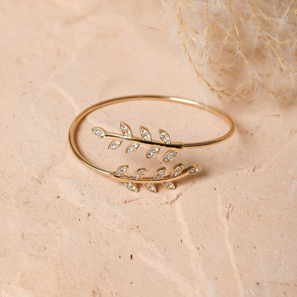 Olive Branch Minimal Bracelet