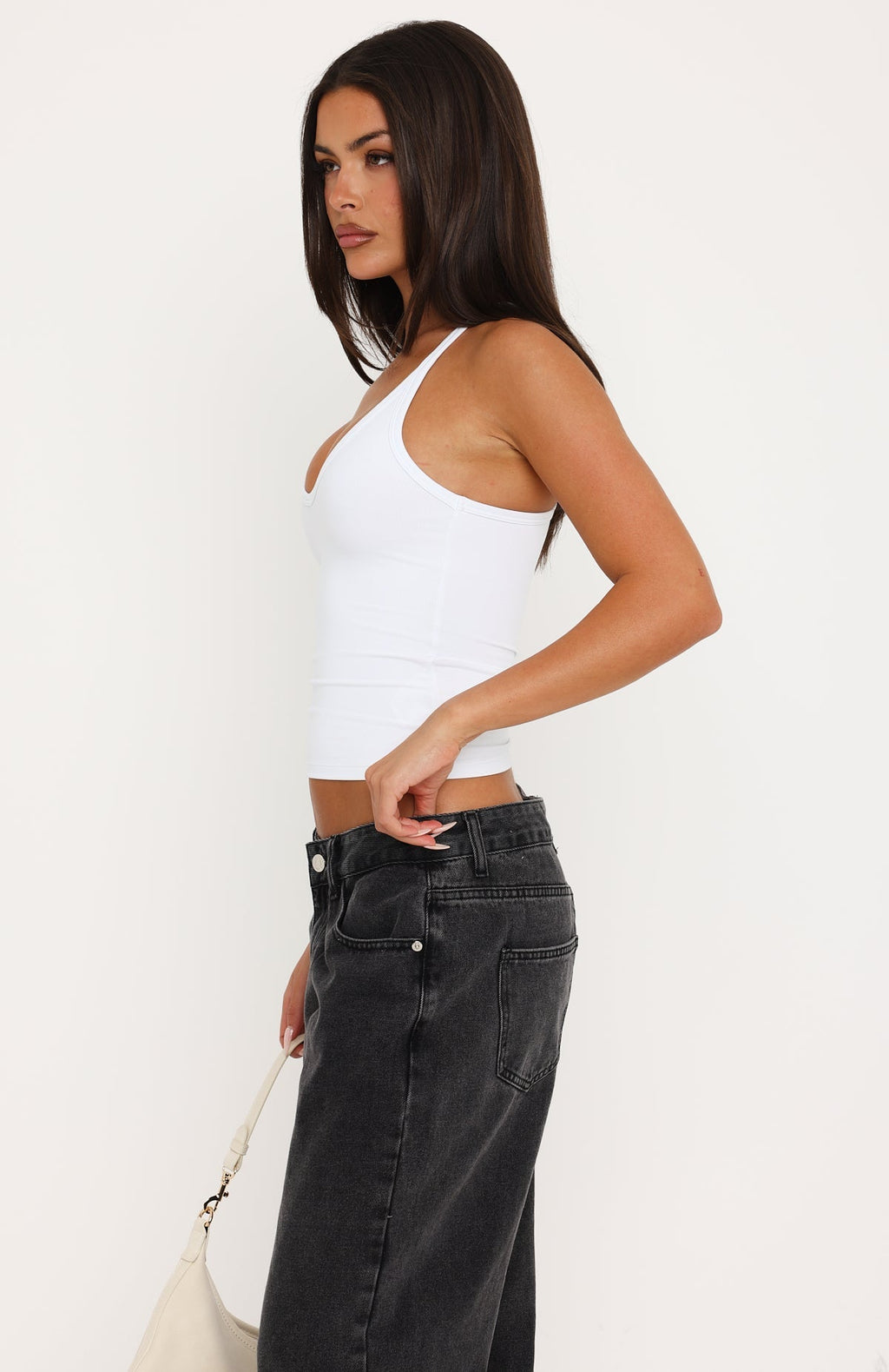 Rest And Relax Racerback Tank Top White