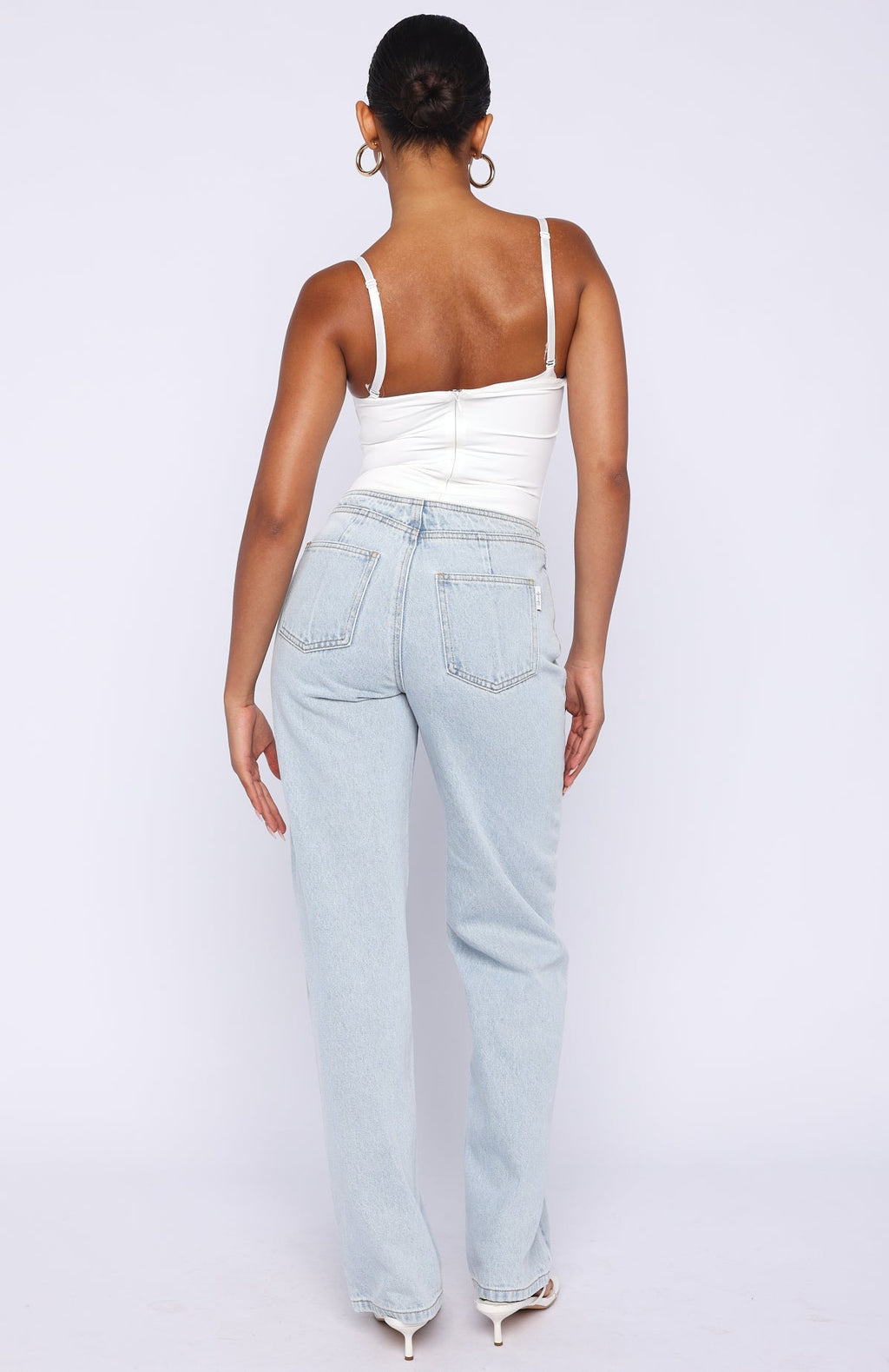 Overachieving Mid-Rise Straight Leg Jeans Glacier Blue